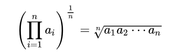 Geometric Mean Formula: